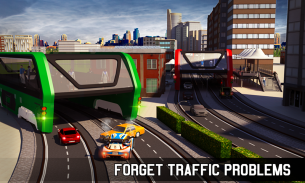 مرتفعة عبور حافلة محاكي Futuristic City Bus Games screenshot 4