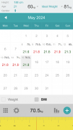 Weight Calendar - BMI Calendar screenshot 5