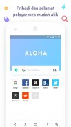 Aloha Browser Lite: Pelayar peribadi + VPN percuma screenshot 0