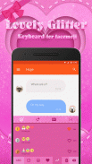 Glitter Emoji Keyboard Theme screenshot 2