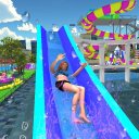 Swimming Pool Summer Fun: Waterslides Adventure Icon