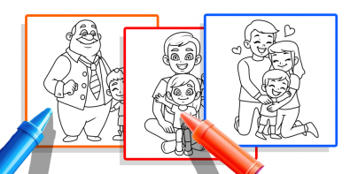 Family Love Coloring Book