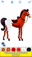 Horse Pixel Art Coloring Book screenshot 7