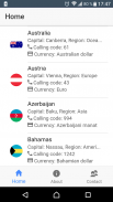 Countries, Currencies, Phone codes screenshot 1