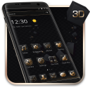 Luxo tema 3D preto dourado Icon