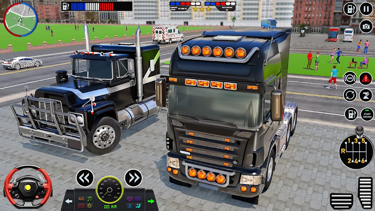 US Police Car Transport Truck: Police Vehicle Transporter Games