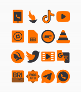 Black Orange - Icon Pack screenshot 4