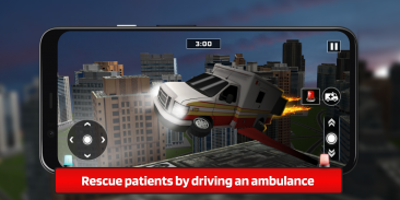 Car Driving Simulator Game : Flying Ambulance screenshot 0