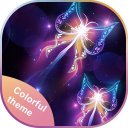 Colorful Shining Butterfly Theme untuk Galaxy M20 Icon