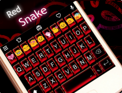 Red Snake Emoji Keyboard Theme screenshot 4