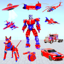 Police Robot Dog Car Transform Icon