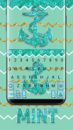 Mint Green Glitter Emoji Keyboard Wallpaper screenshot 5