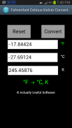 Fahrenheit Celsius Kelvin Temperature Converter screenshot 2