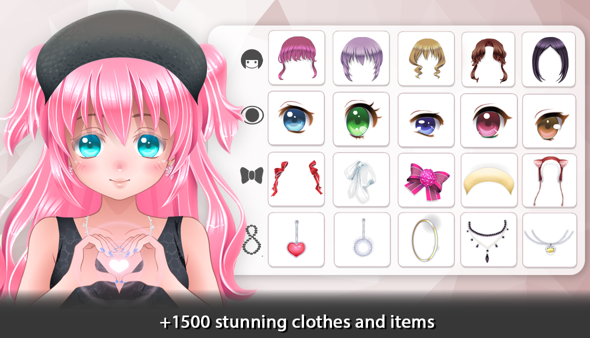 Anime girl character creator And Dress Up Game::Appstore for  Android