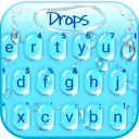 Blue 3d Waterdrops のテーマキーボード