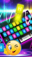 Tema Keyboard Neon Beam Piano screenshot 1