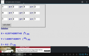 System of Equations 3x3 screenshot 1