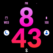 Big Rose Pink Watch Face screenshot 0