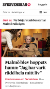 Sydsvenskan Nyheter screenshot 1