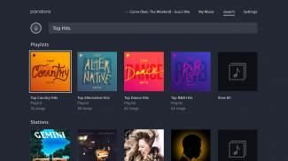 Pandora Music for TV screenshot 0