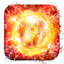 Flame Gold Football Live Wallpaper