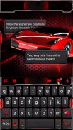 Tema Keyboard Red Sports Car Racing screenshot 3