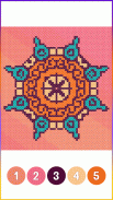 Mandala Cross Stitch Coloring screenshot 4