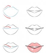 Drawing Lips Tutorial Step by Step screenshot 4