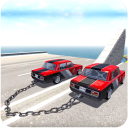Chained Cars Against Ramp 3D Icon