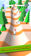 Snowman Race 3D PRO screenshot 0