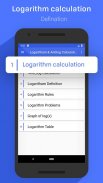 Logarithm calculator and Formula screenshot 0