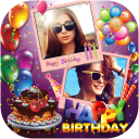 Happy Birthday Photo Collage Icon