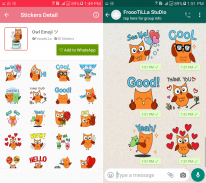 🦉Cute Owl Stickers - WAStickerApp screenshot 0