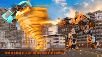 Fire Tornado Robot Transforming Game screenshot 0