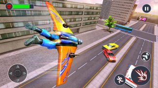 Flying Jetpack Hero Crime Simulateur de chasse 3D screenshot 2