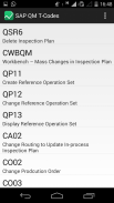 SAP QM T-Codes screenshot 1