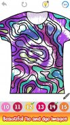 Tie & Dye Shirts by Number: Dresses Coloring Book screenshot 5