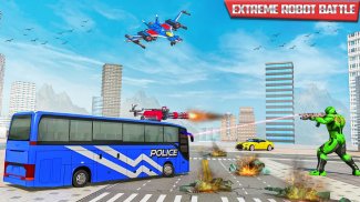 US Police Bus Transmute Robot screenshot 3