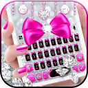 Silver Bowknot Keyboard Theme