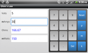 Ohm's Law Calculator screenshot 1