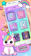 Pink Unicorn Phone Themes screenshot 1