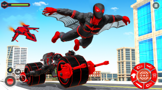 Flying Bat Robot Bike Game screenshot 2
