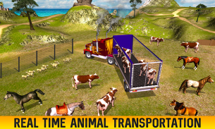 مزرعة الحيوانات النقل شاحنة ألعاب القيادة screenshot 7