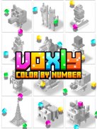 Color by Number 3D, Voxly - Unicorn Pixel Art screenshot 1
