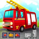 Firefighter Rescue Fire Truck Icon