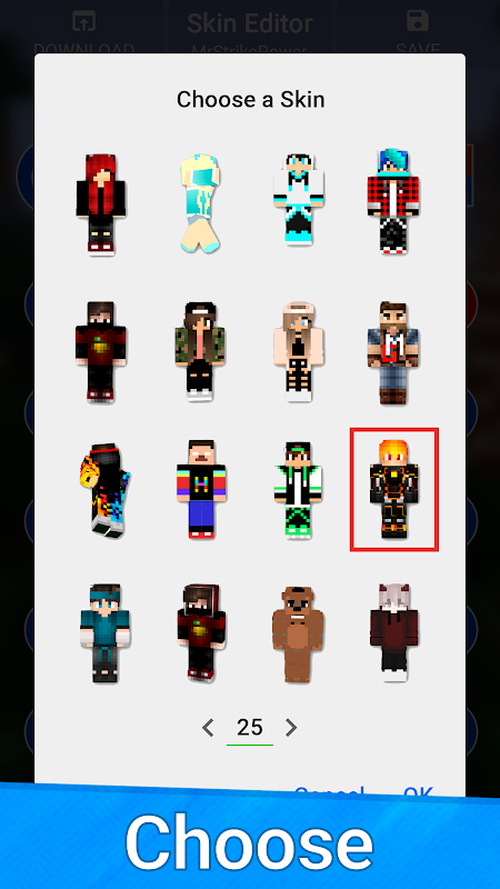 Skin Editor for Minecraft PE (3D) 