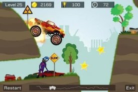 Crazy Truck 2 -- monster truck hit zombie driving racing speed game screenshot 2