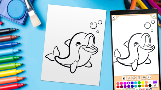Dolphins coloring pages screenshot 7