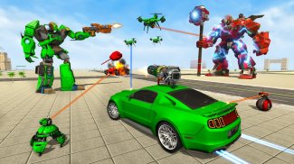 بازی Drone Robot Car - بازی های تبدیل کننده ربات screenshot 2
