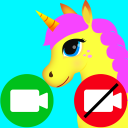 unicorn fake video call game Icon